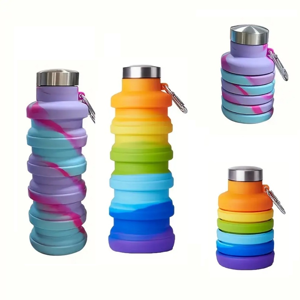Water Bottle Collapsible - 500 ml Katlanabilir Silikon Su Şişesi