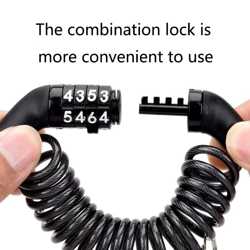 Cable Lock Combination - Taşınabilir Şifreli Kablo Kilidi, E-Bisiklet, Motosiklet