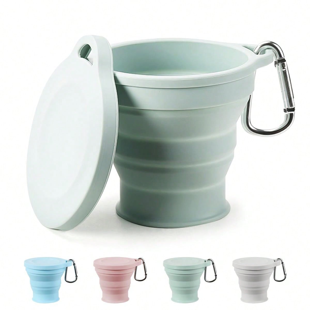 Water Bottle Collapsible - Leeseph Silikon Katlanabilir Seyahat Fincan, Katlanabilir