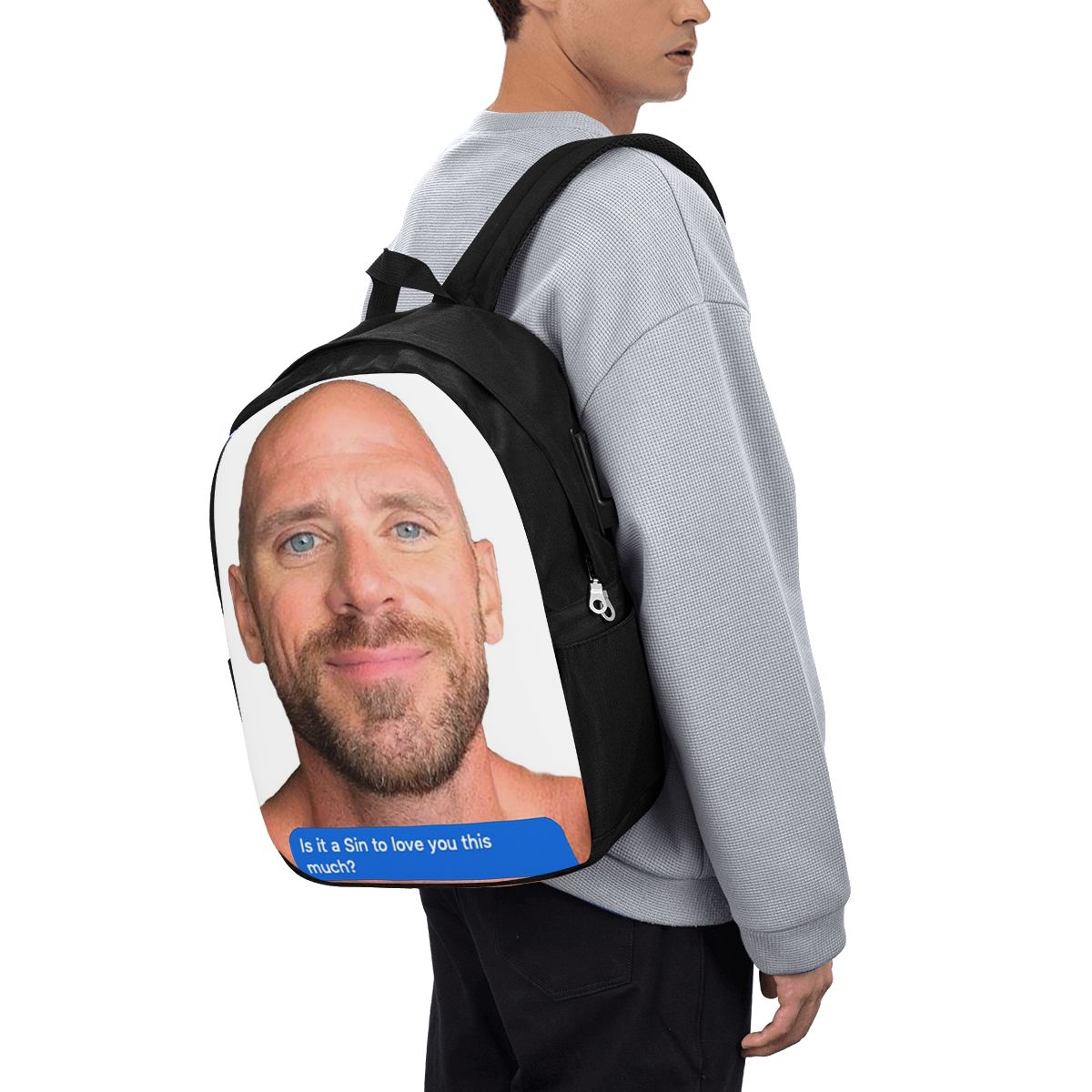 Travel Packing Accessories - Johnny Sins Flirty Text Bubble Sırt