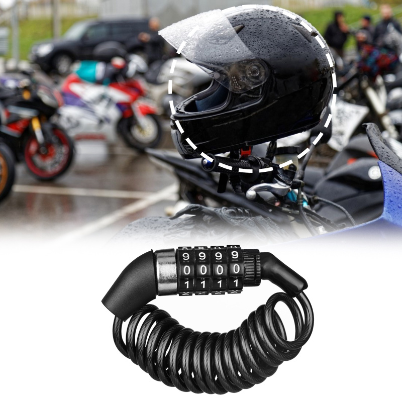 Cable Lock Combination - Motosiklet Bisiklet Hırsızlık Önleyici Zincir 4