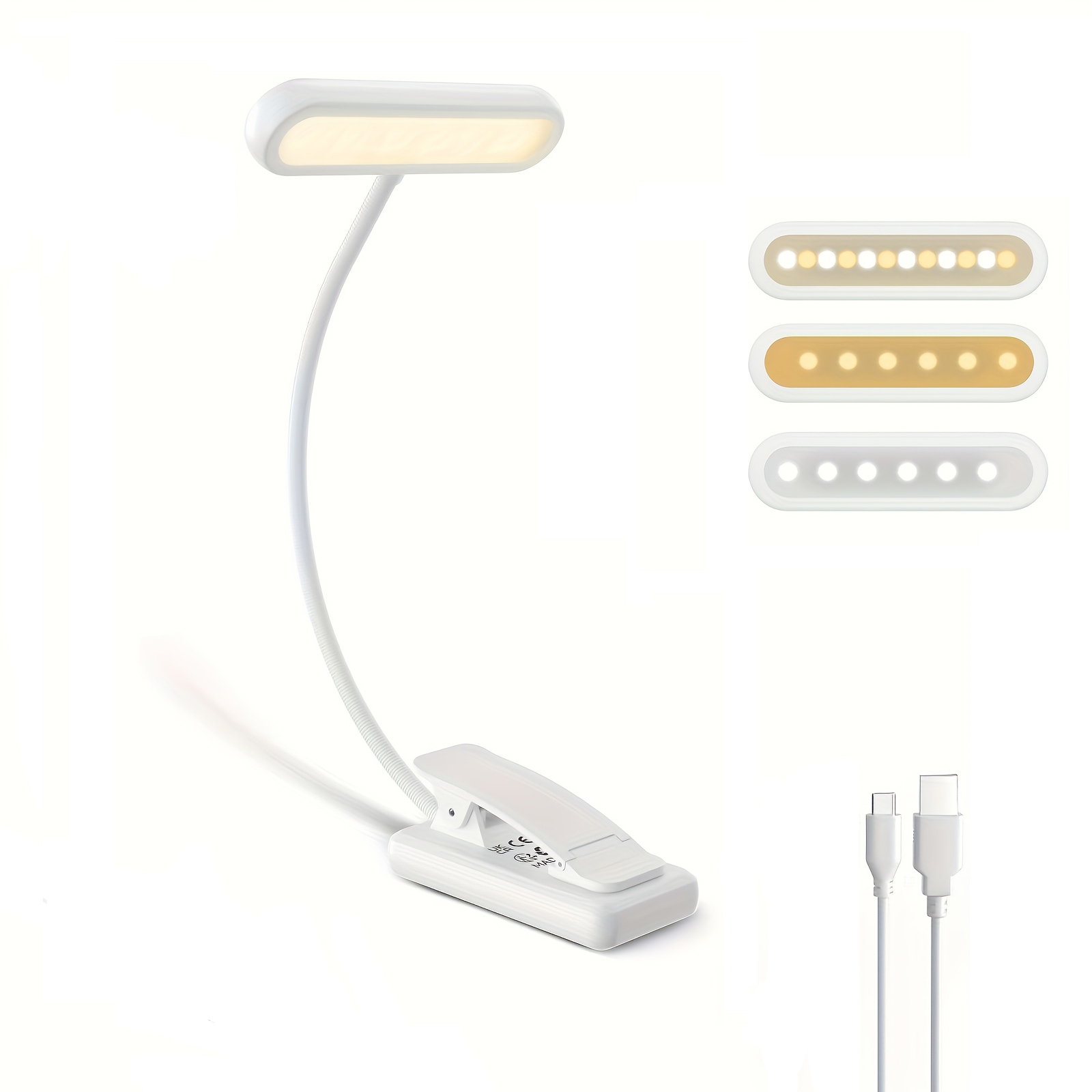 Book Light Flexible - Taşınabilir Klipsli Kitap Lambası Üç Renk