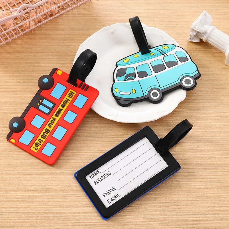 Travel Packing Cube - Sevimli Karikatür Arabalar PVC Silikon Bagaj