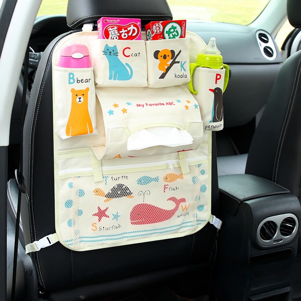 Car Seat Travel Bag - Çizgi Film Desenli Arka Koltuk Araba