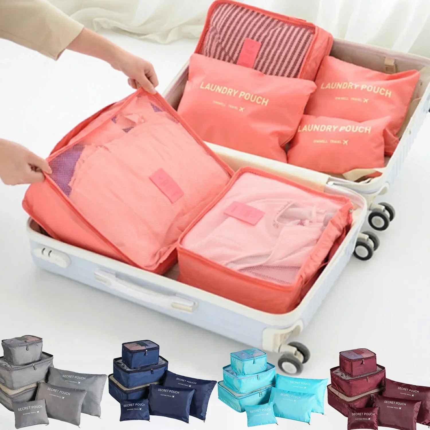 Travel Packing Cube - 6 adet Set Seyahat Saklama Torbaları