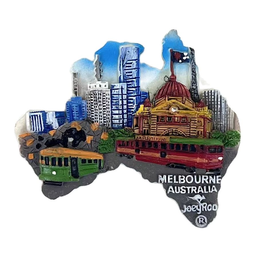 Travel Accessories Melbourne - Avustralya buzdolabı hatıra mıknatıs Melbourne seyahat