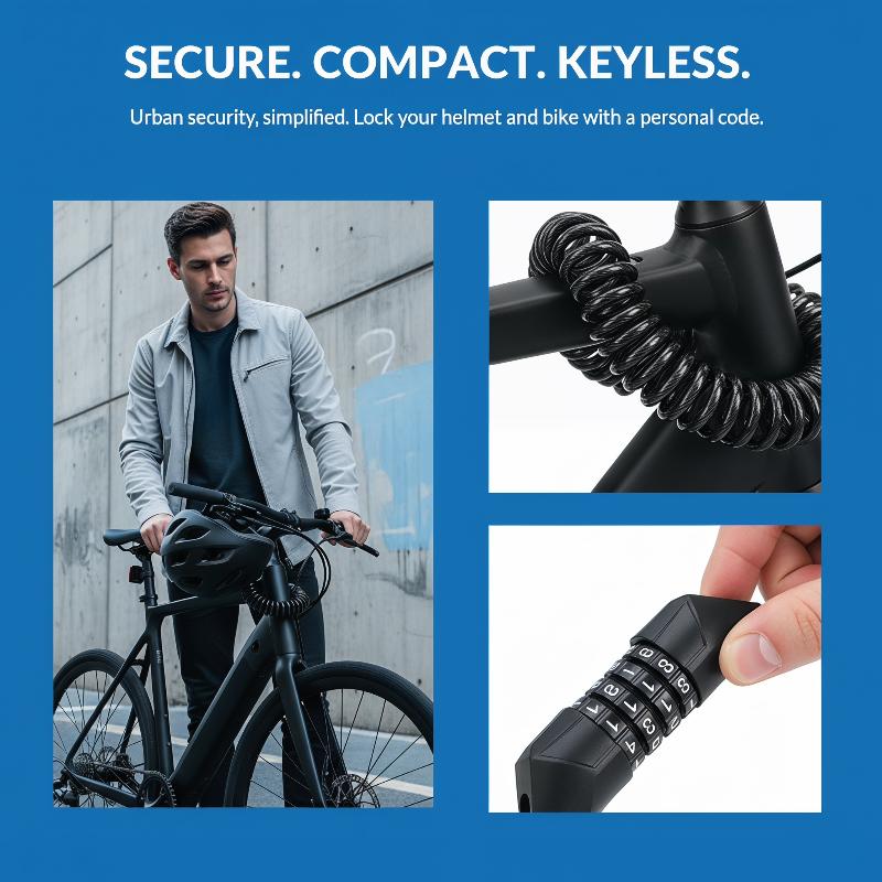 Yeni Motosiklet Bisiklet Hırsı - Cable Lock Combination incelemesi ve fiyatı
