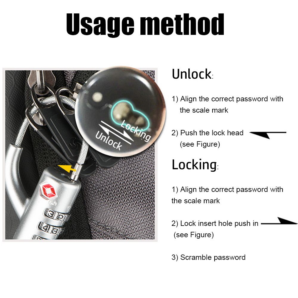 Yüksek Güvenlikli Kablo Bagaj  - Cable Lock Combination incelemesi ve fiyatı